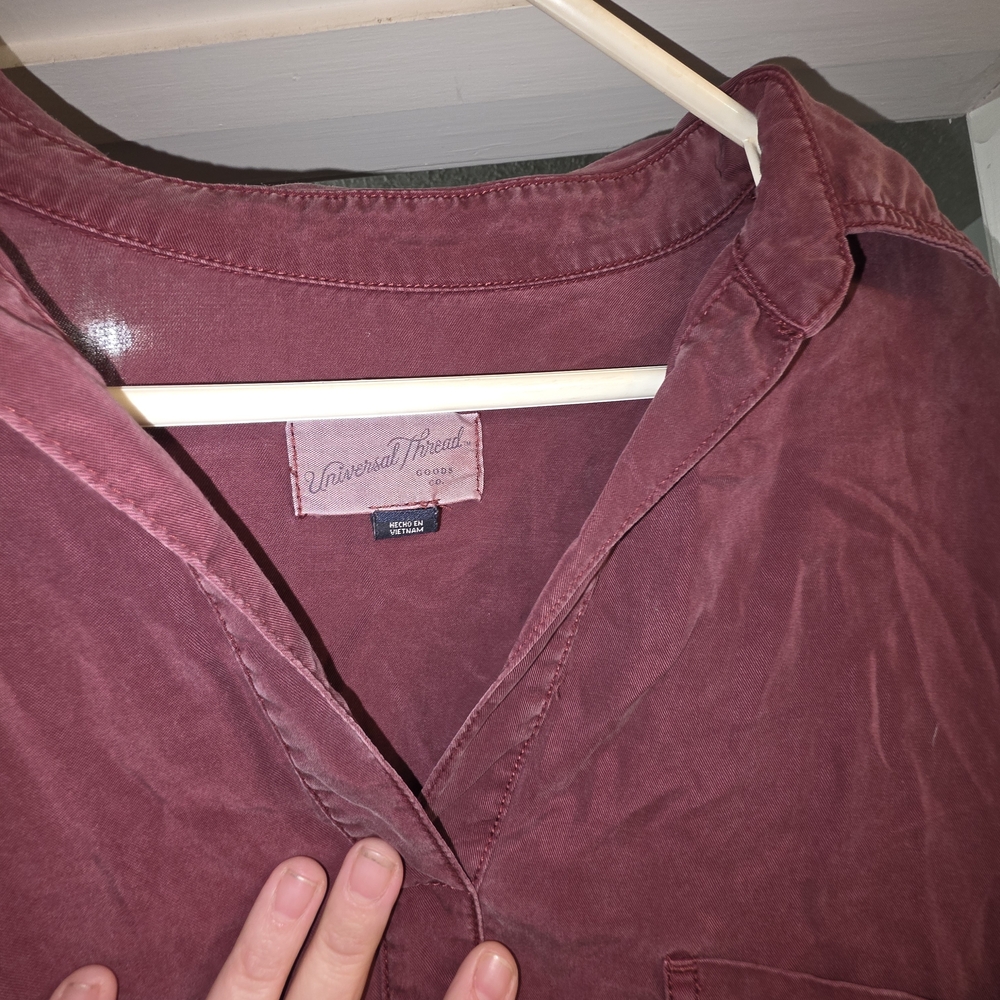 Universal Thread Mauve Button Down Dress Shirt - image 4